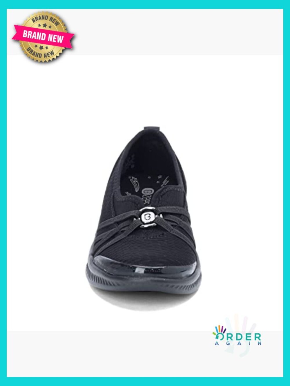 Slip On Ballet Flats Round Toe Stretch Fabric Lightweight Memory Foam Cushioned - Picture 4 of 7